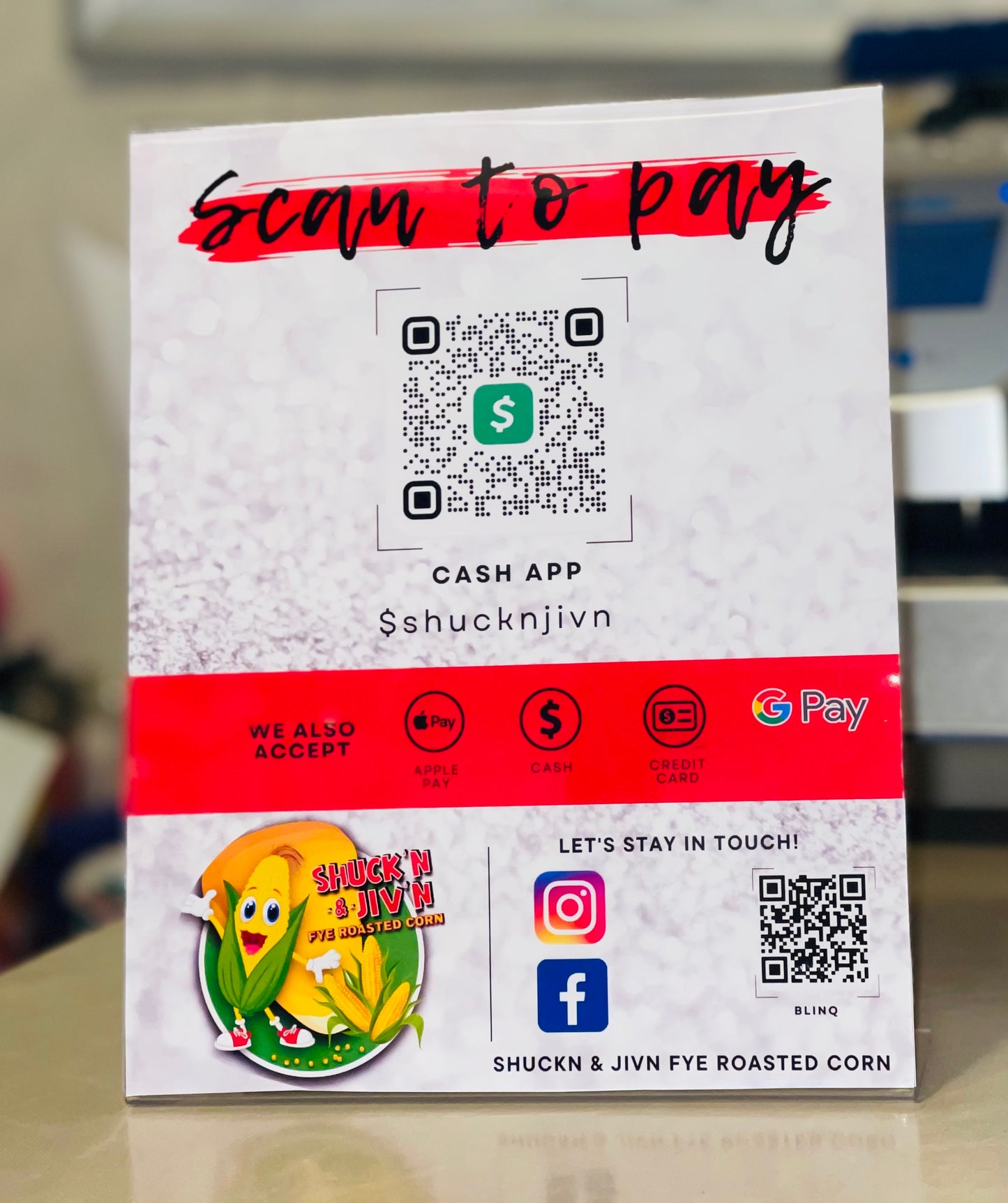 Scan to pay sign